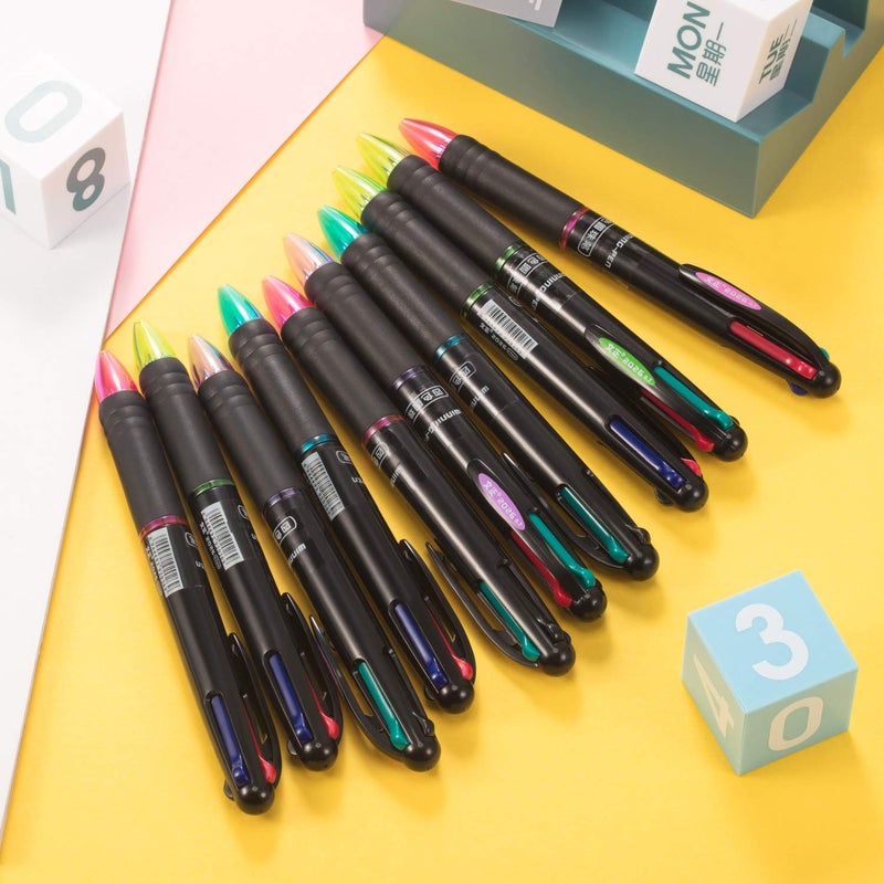 JOVITEC 24 Pack 0.7mm 4 Color Multicolor Ballpoint Pens, 4-in-1 Multi Colored Gel Ink Retractable Ball Point Pens Gifts for Office Nurse Staff Holiday Party Supplies - Image 4